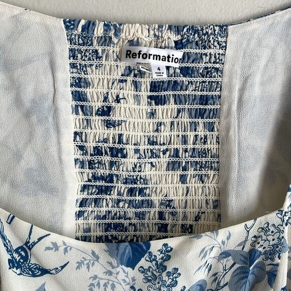 Reformation Constance Floral Print Puff Sleeve Top - Picture 6 of 16